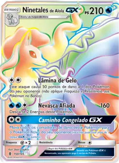 Carta Alolan Ninetales GX da coleção Guardians Rising