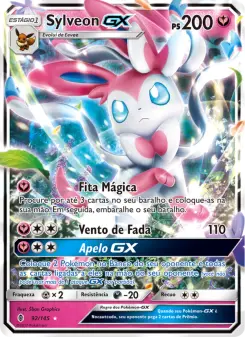 Carta Sylveon GX da coleção Guardians Rising