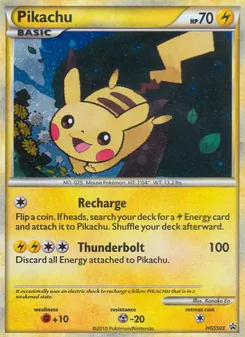 Carta Pikachu da coleção HGSS Black Star Promos