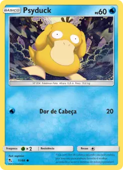 Carta Psyduck da coleção Hidden Fates