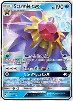 Carta Starmie GX da coleção Hidden Fates