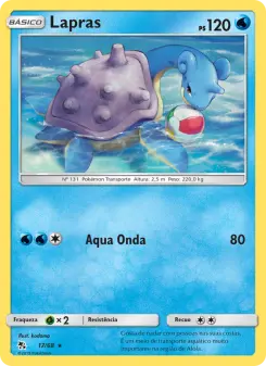 Carta Lapras da coleção Hidden Fates