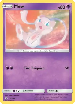 Carta Mew da coleção Hidden Fates