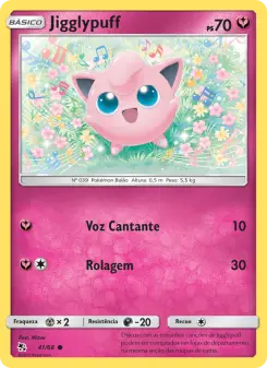 Carta Jigglypuff da coleção Hidden Fates