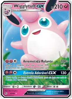 Carta Wigglytuff GX da coleção Hidden Fates