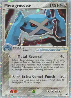 Carta Metagross ex da coleção Hidden Legends
