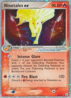 Carta Ninetales ex da coleção Hidden Legends