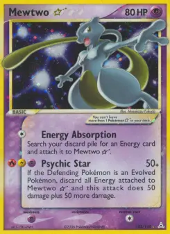 Carta Mewtwo Star da coleção Holon Phantoms