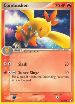 Carta Combusken da coleção Holon Phantoms