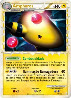 Carta Ampharos da coleção HeartGold SoulSilver