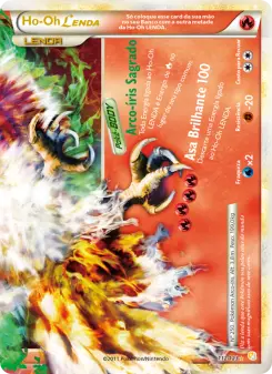 Carta Ho-Oh LEGEND da coleção HeartGold SoulSilver