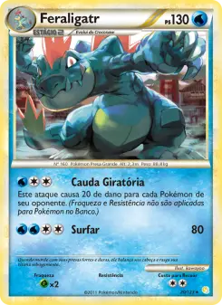 Carta Feraligatr da coleção HeartGold SoulSilver