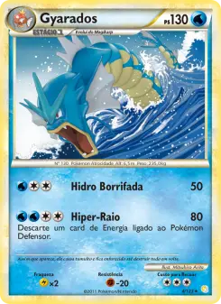 Carta Gyarados da coleção HeartGold SoulSilver