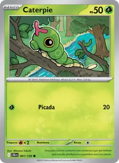 Carta Caterpie da coleção Journey Together