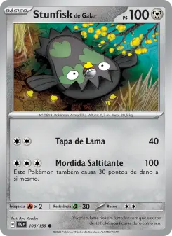 Carta Galarian Stunfisk da coleção Journey Together