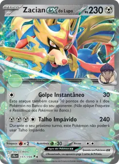 Carta Hop's Zacian ex da coleção Journey Together