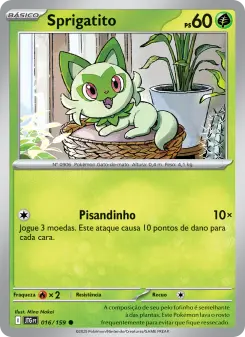Carta Sprigatito da coleção Journey Together