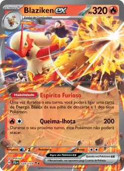 Carta Blaziken ex da coleção Journey Together