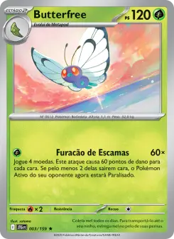 Carta Butterfree da coleção Journey Together