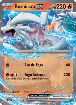 Carta Reshiram ex da coleção Journey Together