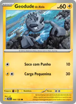 Carta Alolan Geodude da coleção Journey Together