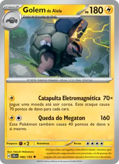 Carta Alolan Golem da coleção Journey Together