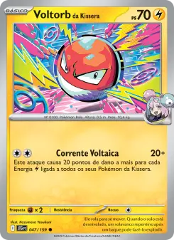 Carta Iono's Voltorb da coleção Journey Together