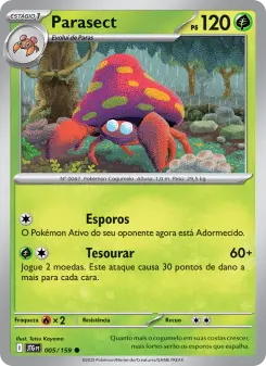 Carta Parasect da coleção Journey Together