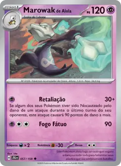 Carta Alolan Marowak da coleção Journey Together