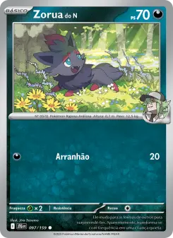 Carta N's Zorua da coleção Journey Together