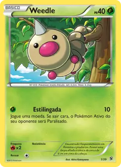 Carta Weedle da coleção Kalos Starter Set