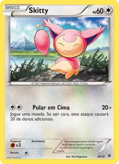 Carta Skitty da coleção Kalos Starter Set