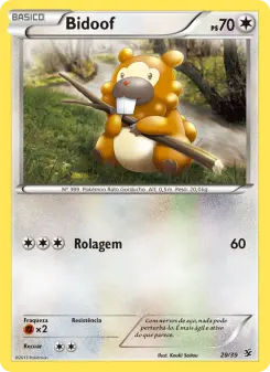 Carta Bidoof da coleção Kalos Starter Set