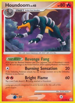 Carta Houndoom da coleção Legends Awakened