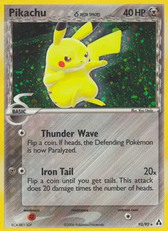 Carta Pikachu δ da coleção Legend Maker