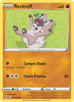 Carta Rockruff da coleção Lost Origin