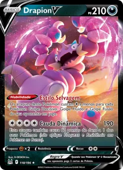 Carta Drapion V da coleção Lost Origin