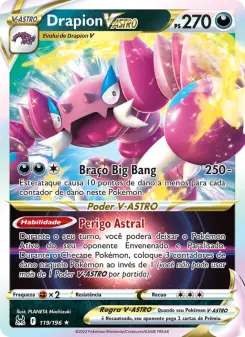 Carta Drapion VSTAR da coleção Lost Origin