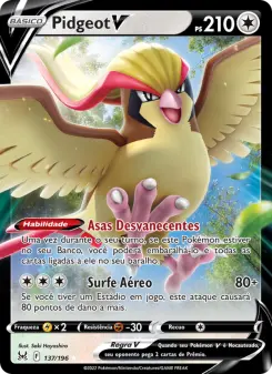 Carta Pidgeot V da coleção Lost Origin