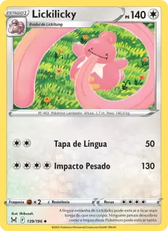 Carta Lickilicky da coleção Lost Origin