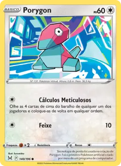 Carta Porygon da coleção Lost Origin