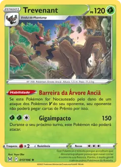 Carta Trevenant da coleção Lost Origin