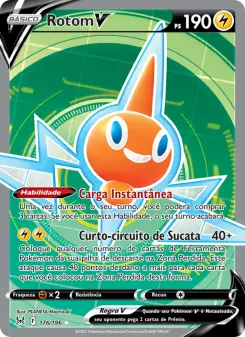 Carta Rotom V da coleção Lost Origin