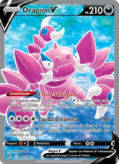 Carta Drapion V da coleção Lost Origin