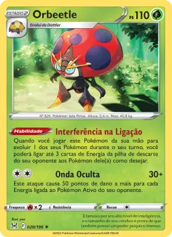 Carta Orbeetle da coleção Lost Origin
