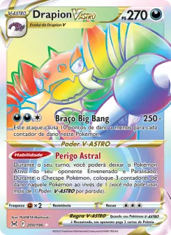 Carta Drapion VSTAR da coleção Lost Origin
