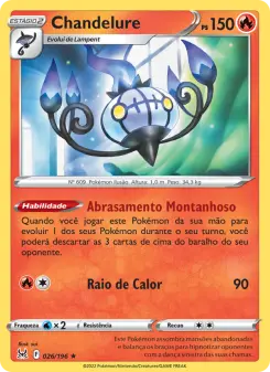 Carta Chandelure da coleção Lost Origin