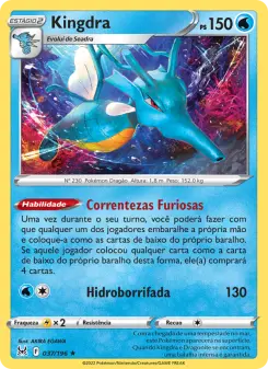 Carta Kingdra da coleção Lost Origin