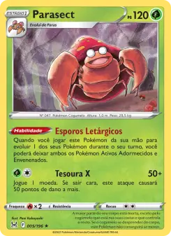 Carta Parasect da coleção Lost Origin