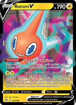 Carta Rotom V da coleção Lost Origin